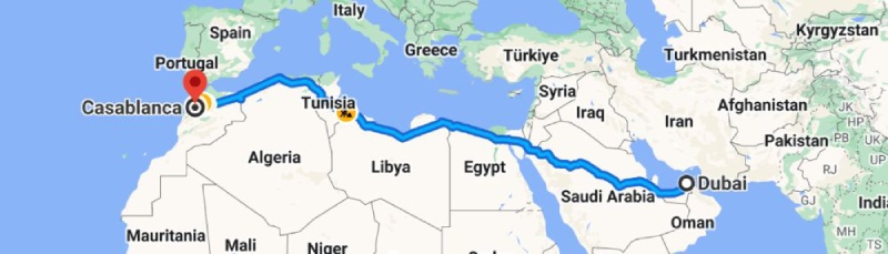 Dubai to Morocco 